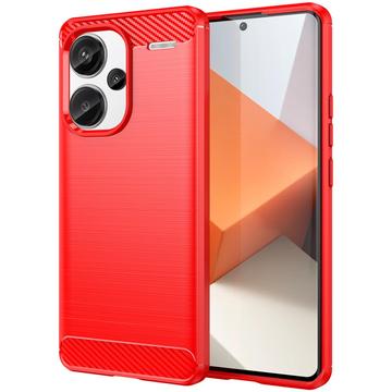 Carcasa de TPU Brushed para Xiaomi Redmi Note 13 Pro+ - Fibra de Carbono