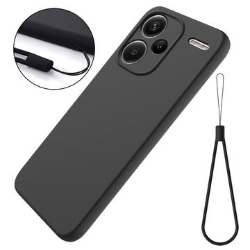 Funda de Silicona Líquida para Xiaomi Redmi Note 13 Pro+ - Negro