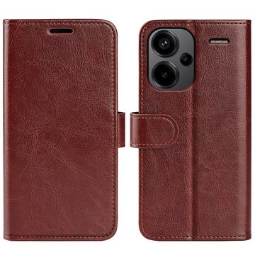 Funda con Cierre Magnético para Xiaomi Redmi Note 13 Pro+ - Estilo Cartera - Marrón