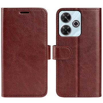 Funda de cartera con cierre magnético para Xiaomi Redmi Note 13R/Poco M6 4G/Redmi 13 5G - Marrón