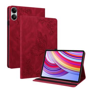 Funda Folio Serie Butterfly para Xiaomi Redmi Pad Pro/Poco Pad - Roja