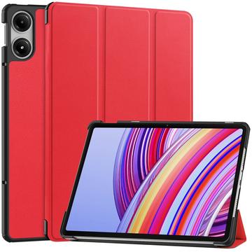 Funda Inteligente de Tres Pliegues para Xiaomi Redmi Pad Pro/Poco Pad - Rojo