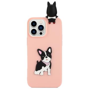 Funda de TPU 3D Dibujos Animados para iPhone 14 Pro Max - Perro