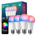 ZJ-BWBL1H-RGBWW-4P 4PCS 10W Bluetooth Bombillas Inteligentes WiFi 2.4G Voz RGBCW 220V Bombillas LED