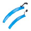 ZTTO ZT03 2Pcs Bike Fender Set Delantero+Trasero Guardabarros con Luz Trasera (con Accesorio de Instalación) - Azul