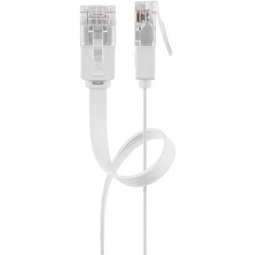 Cable de Red Plano RJ45 U/UTP CAT 6 Goobay - 0.5m - Blanco