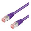 goobay CAT 6 Pares en lámina metálica = PiMF (pares de hilos en lámina protectora) Cable de red de 2 m - Púrpura