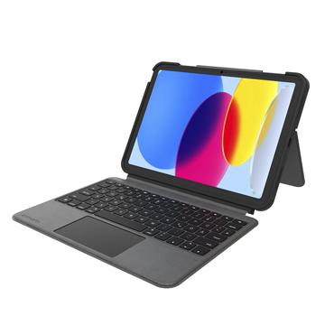 iPad (2022) 4smarts 2 en 1 Funda sólida con teclado Smart Connect - Grafito