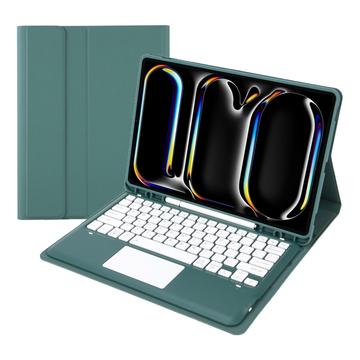 Funda con Teclado Bluetooth para iPad Pro 13 (2024) - Verde Oscuro