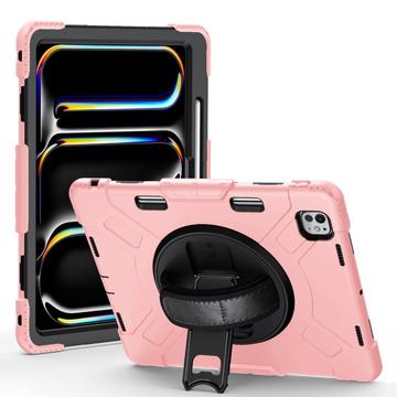 Funda con Correa de Mano Heavy Duty 360 para iPad Pro 13 (2024) - Rosa Dorado