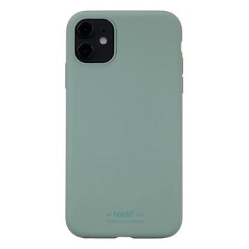 Funda de silicona Holdit iPhone 11 - Verde musgo