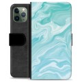 Funda Cartera Premium para iPhone 11 Pro - Mármol Azul