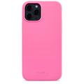 Funda de silicona Holdit iPhone 12 - rosa brillante