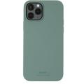 Funda de silicona Holdit iPhone 12 - Verde musgo