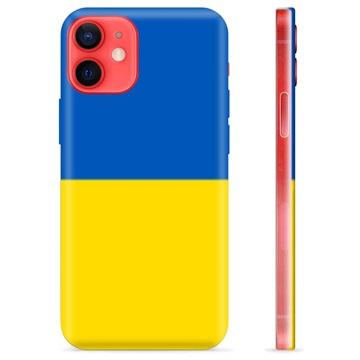 Funda TPU con bandera de Ucrania para iPhone 12 mini - Amarillo y azul claro