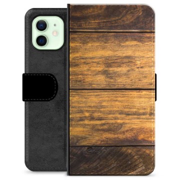 Funda Cartera Premium para iPhone 12 - Madera