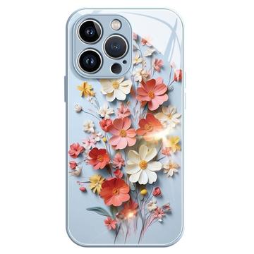 Funda híbrida iPhone 12/12 Pro Ramo de flores - Azul