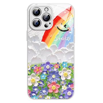 Funda híbrida iPhone 12 Pro Max Sonrisa y arcoiris - Blanca