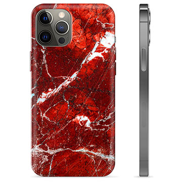 Funda de TPU para iPhone 12 Pro Max - Mármol Rojo