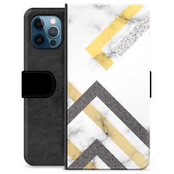 Funda Cartera Premium para iPhone 12 Pro - Mármol Abstracto