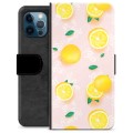 Funda Cartera Premium para iPhone 12 Pro - Patrón de Limón