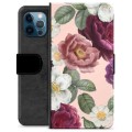 Funda Cartera Premium para iPhone 12 Pro - Flores Románticas