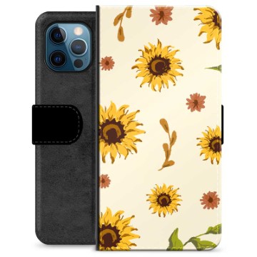 Funda Cartera Premium para iPhone 12 Pro - Girasol