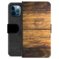 Funda Cartera Premium para iPhone 12 Pro - Madera