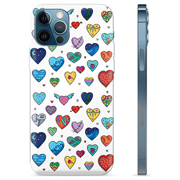 Funda de TPU para iPhone 12 Pro - Corazones