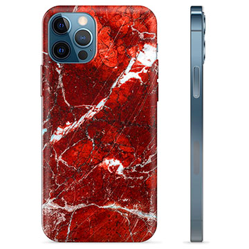 Funda de TPU para iPhone 12 Pro - Mármol Rojo