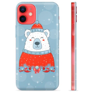 Funda de TPU para iPhone 12 mini - Oso de Navidad