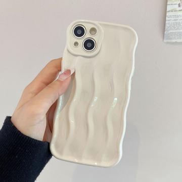 Funda Ondulada Lineal 3D para iPhone 13 - Blanca