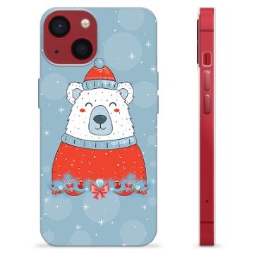 Funda de TPU para iPhone 13 Mini - Oso de Navidad