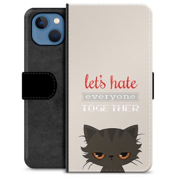 Funda Cartera Premium para iPhone 13 - Gato Enfadado