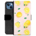 Funda Cartera Premium para iPhone 13 - Patrón de Limón