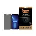 Protector de pantalla PanzerGlass Case Friendly CamSlider Privacy para iPhone 13 Pro Max - Borde negro