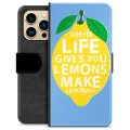 Funda Cartera Premium para iPhone 13 Pro Max - Limones