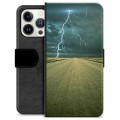 Funda Cartera Premium para iPhone 13 Pro - Tormenta