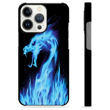 Carcasa Protectora para iPhone 13 Pro - Dragón de Fuego Azul