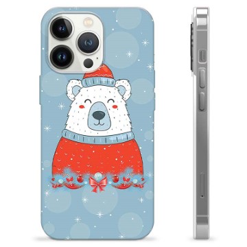 Funda de TPU para iPhone 13 Pro - Oso de Navidad