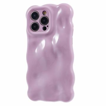 Funda TPU iPhone 13 Pro Wavy Edge Candy Bubbles - Violeta claro