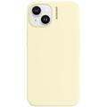 Funda de silicona iPhone 14 Nudient Base - Amarillo