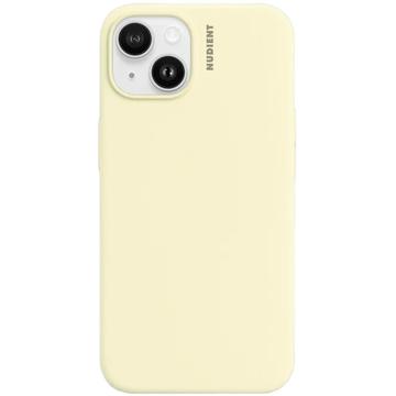 Funda de silicona iPhone 14 Nudient Base - Amarillo