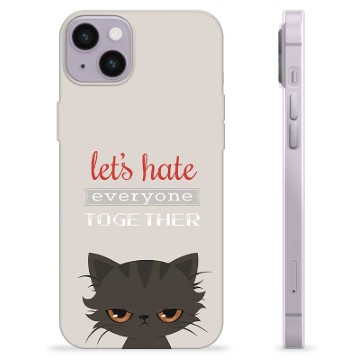 Funda de TPU para iPhone 14 Plus - Gato Enfadado