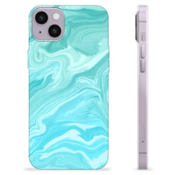 Funda de TPU para iPhone 14 Plus - Mármol Azul