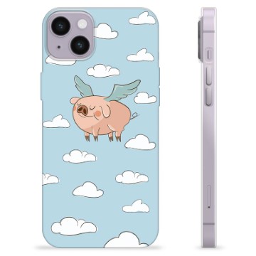 Funda de TPU para iPhone 14 Plus - Cerdo Volador