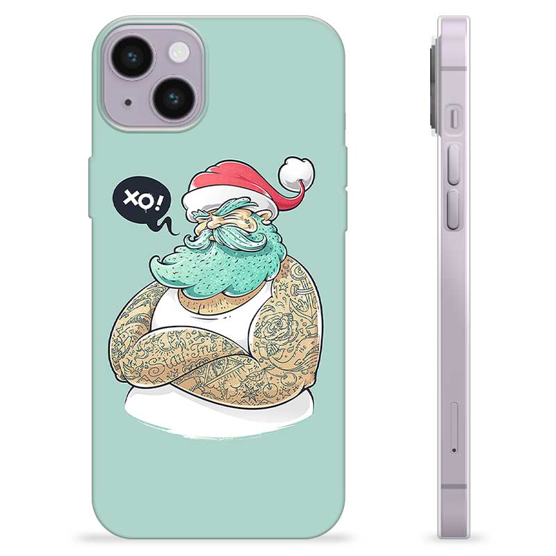 Funda de TPU para iPhone 14 Plus - Papá Noel Moderno