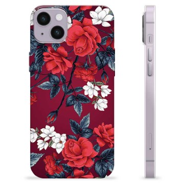 Funda de TPU para iPhone 14 Plus - Flores Vintage