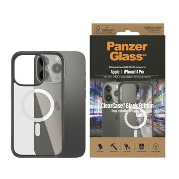 Funda Antibacterias PanzerGlass ClearCase MagSafe para iPhone 14 Pro - Negra / Transparente