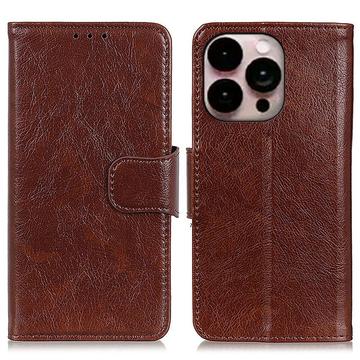 Funda Elegant para iPhone 14 Pro Max - Estilo Cartera - Marrón